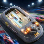 Interactive Electronic Racing Game Console for Kids - Green and Black
