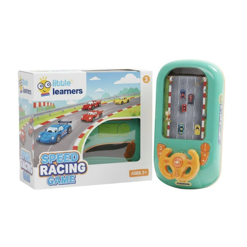 Interactive Electronic Racing Game Console for Kids - Green and Black