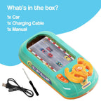 Interactive Electronic Racing Game Console for Kids - Green and Black