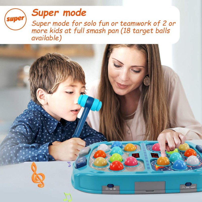 Interactive Electronic Whack-A-Mole Toy Game - Multiplayer Challenges