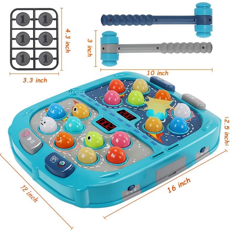 Interactive Electronic Whack-A-Mole Toy Game - Multiplayer Challenges