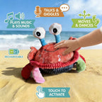 Interactive Plush Crab Toy - Musical Sensory Toy with Light-Up Details