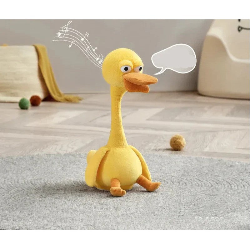 Interactive Talking Plush Duck Toy - Musical Waddling Animation