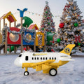 Interactive Toy Airplane with Blinking Lights and Storage Compartment