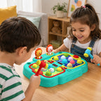 Interactive Whack-A-Mole Battle Game Toy - 2-Player Mode with Light Effects