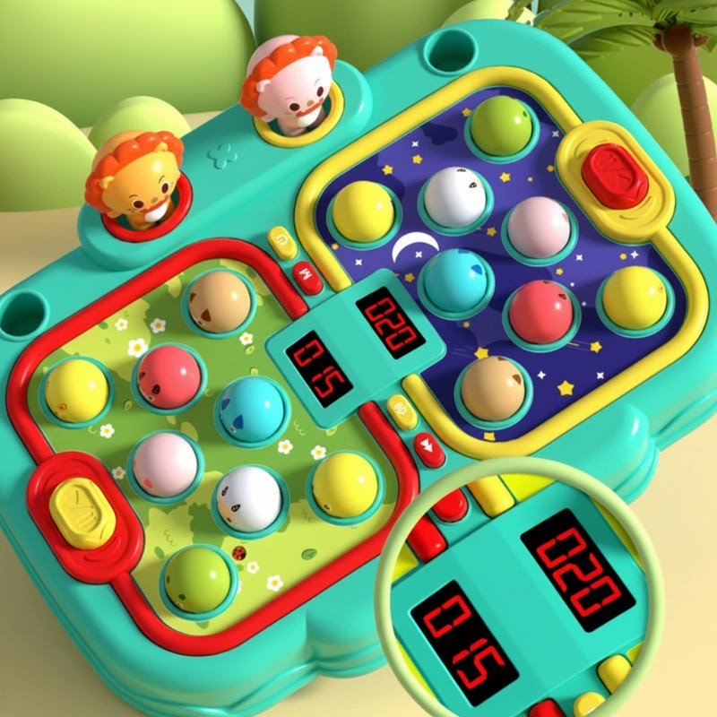 Interactive Whack-A-Mole Battle Game Toy - 2-Player Mode with Light Effects