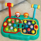 Interactive Whack-A-Mole Battle Game Toy - 2-Player Mode with Light Effects