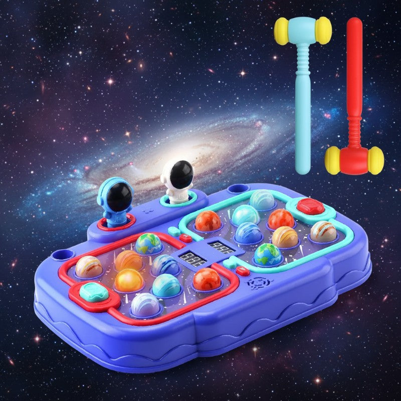 Interactive Whack-A-Mole Battle Game Toy - 2-Player Mode with Light Effects