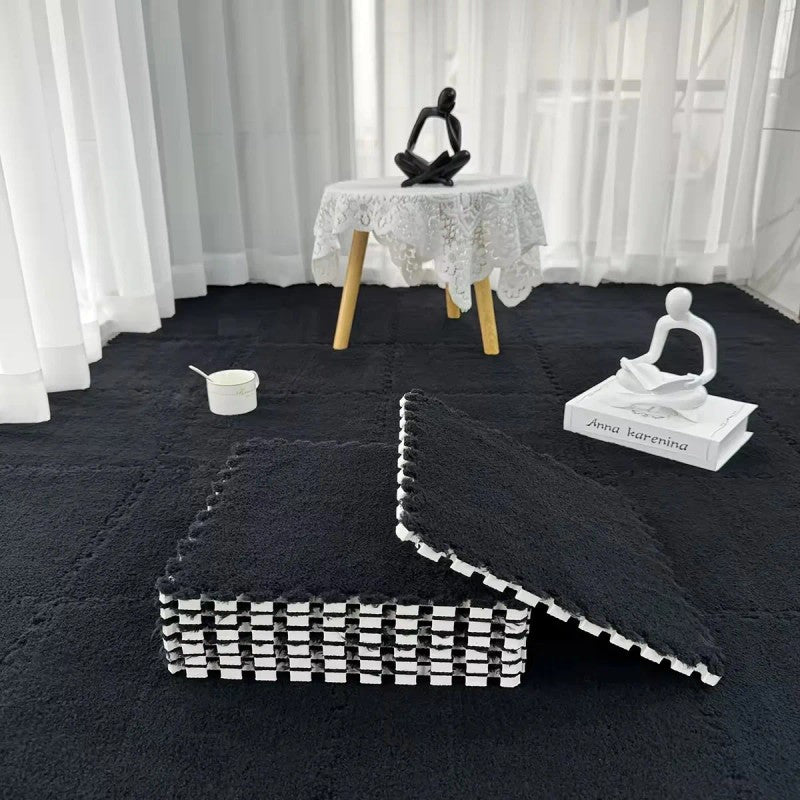 Interlocking Puzzle Foam Floor Mat Tiles - Checkerboard Pattern
