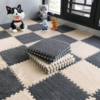 Interlocking Puzzle Foam Floor Mat Tiles - Checkerboard Pattern