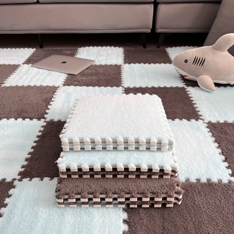 Interlocking Puzzle Foam Floor Mat Tiles - Checkerboard Pattern
