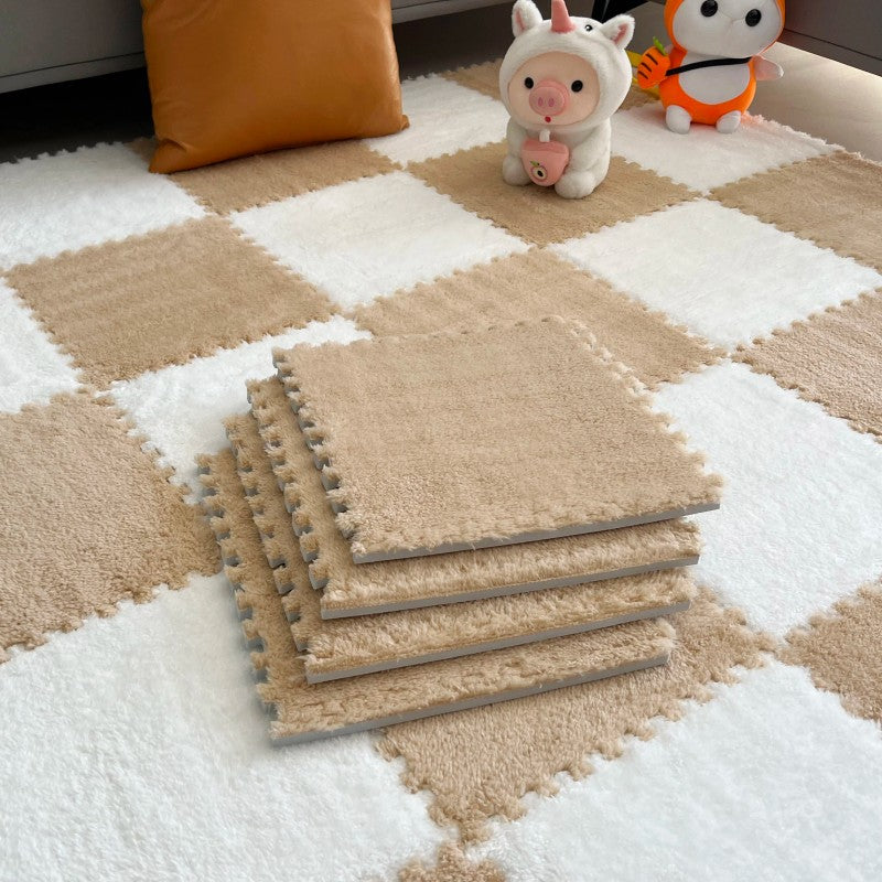 Interlocking Puzzle Foam Floor Mat Tiles - Checkerboard Pattern