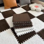 Interlocking Puzzle Foam Floor Mat Tiles - Checkerboard Pattern