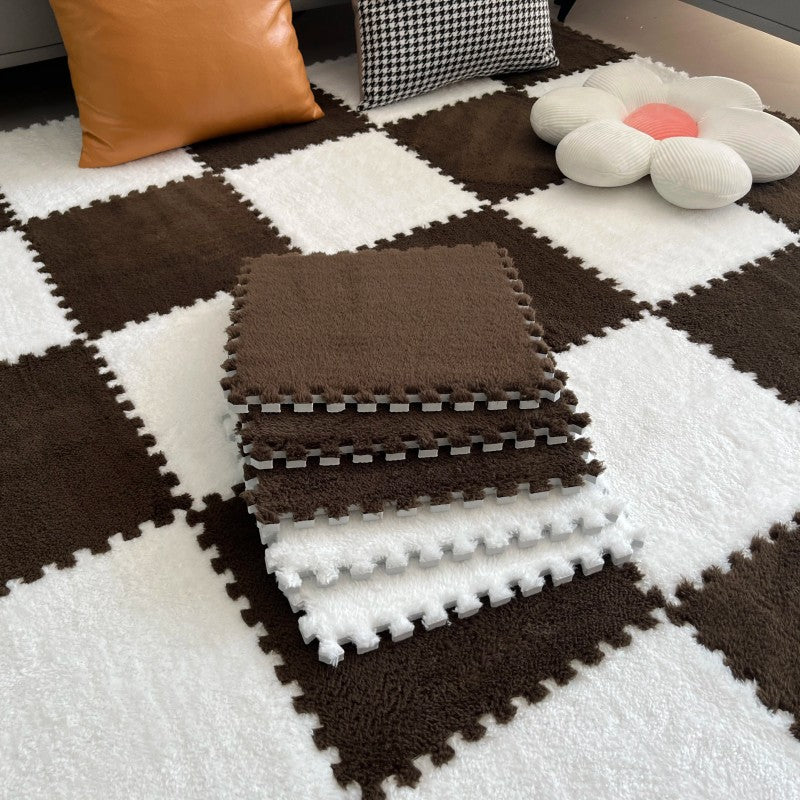 Interlocking Puzzle Foam Floor Mat Tiles - Checkerboard Pattern