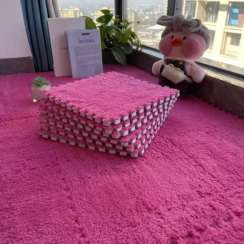 Interlocking Puzzle Foam Floor Mat Tiles - Checkerboard Pattern