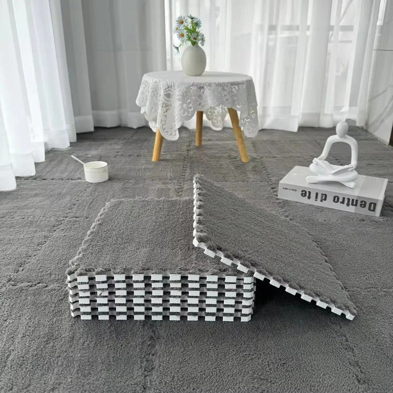 Interlocking Puzzle Foam Floor Mat Tiles - Checkerboard Pattern