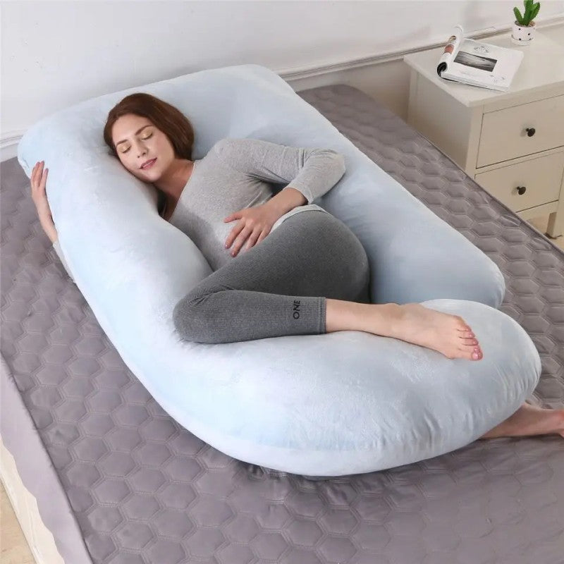 J-Shaped Full Body Maternity Pillow for Pregnancy