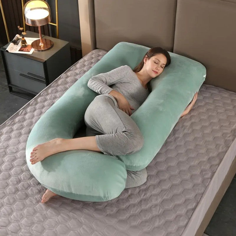 J-Shaped Full Body Maternity Pillow for Pregnancy