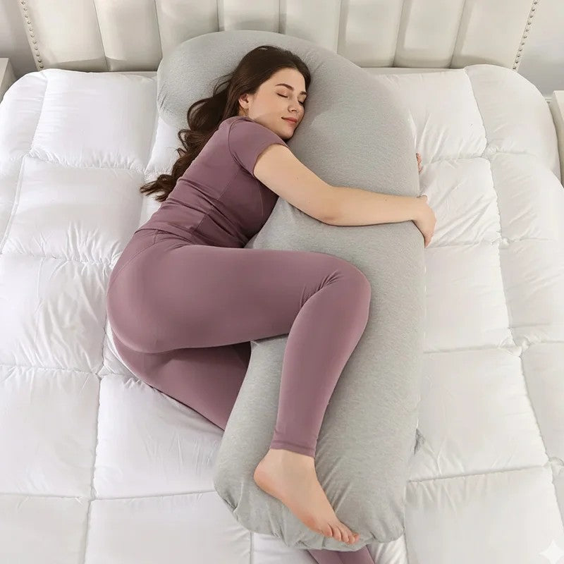J-Shaped Maternity Body Pillow - Removable Cover