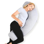 J-Shaped Maternity Body Pillow - Removable Cover