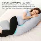 J-Shaped Maternity Body Pillow - Removable Cover