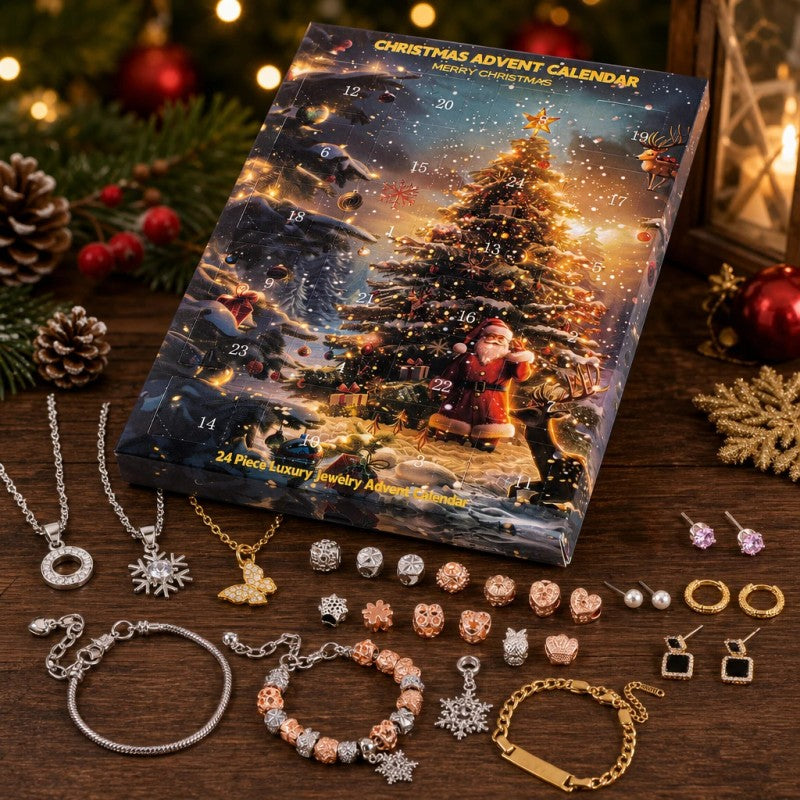 Jewellery Advent Calendar Box - 24-Day Countdown