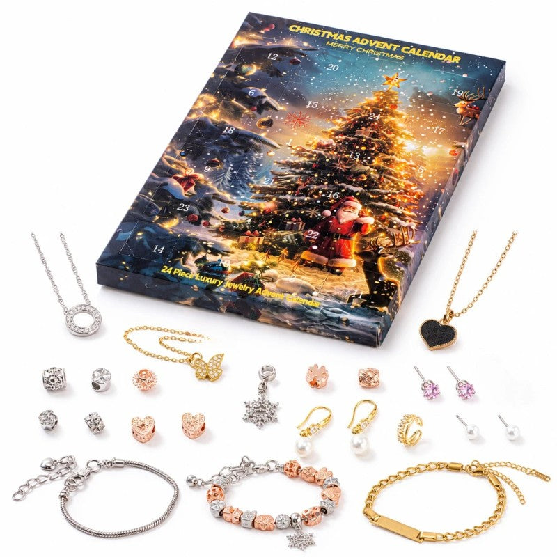 Jewellery Advent Calendar Box - 24-Day Countdown