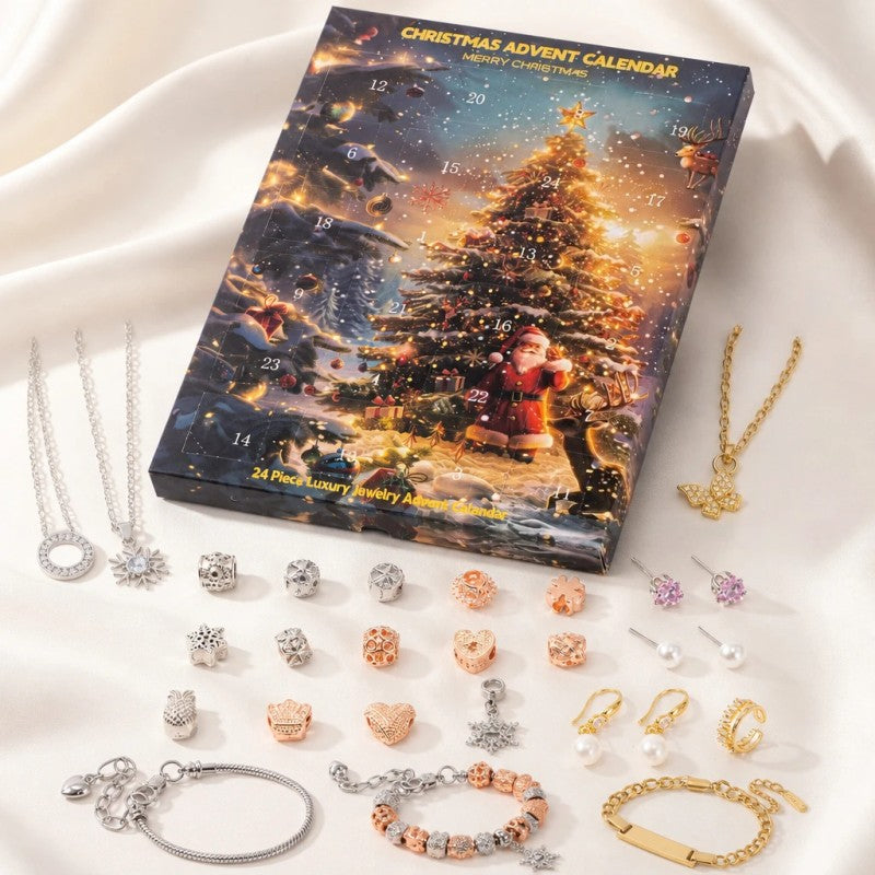 Jewellery Advent Calendar Box - 24-Day Countdown