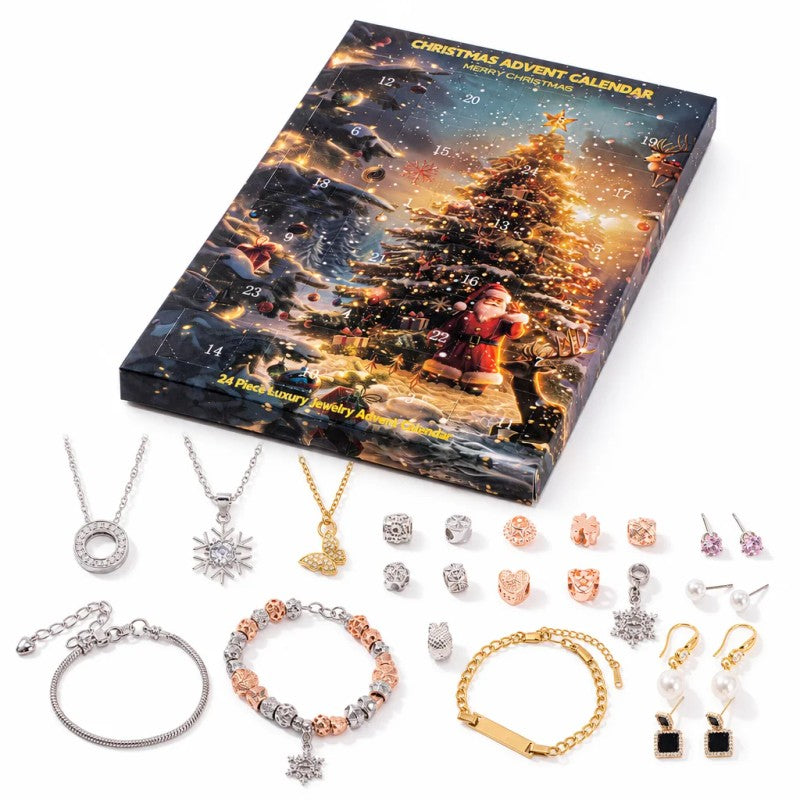 Jewellery Advent Calendar Box - 24-Day Countdown