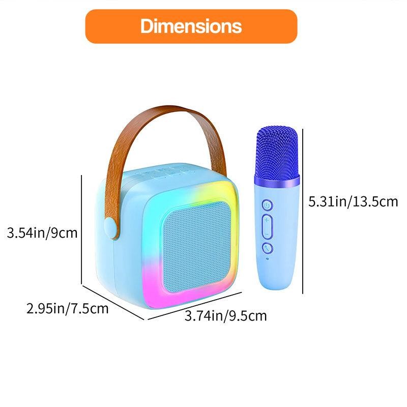 Karaoke Machine for Kids - Portable Bluetooth Speaker with Wireless Microphones