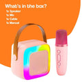Karaoke Machine for Kids - Portable Bluetooth Speaker with Wireless Microphones