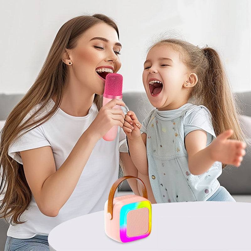 Karaoke Machine for Kids - Portable Bluetooth Speaker with Wireless Microphones