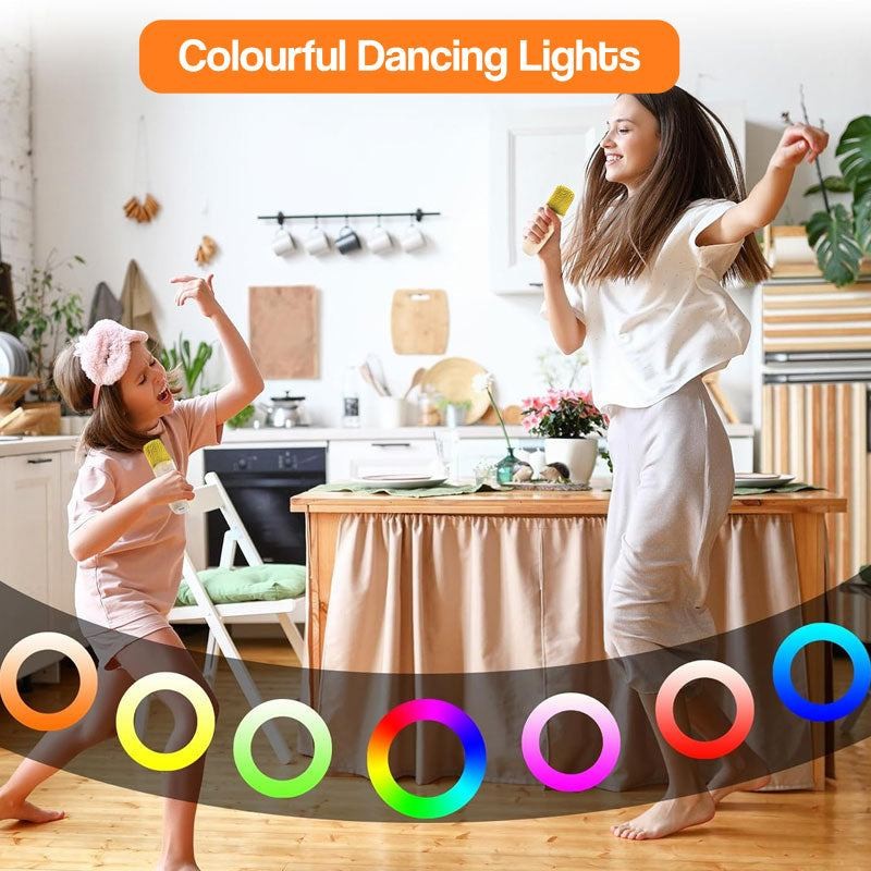Karaoke Machine for Kids - Portable Bluetooth Speaker with Wireless Microphones