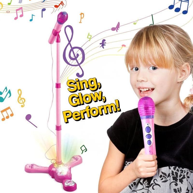 Karaoke Microphone Set with LED Stand - Rockstar Bundle