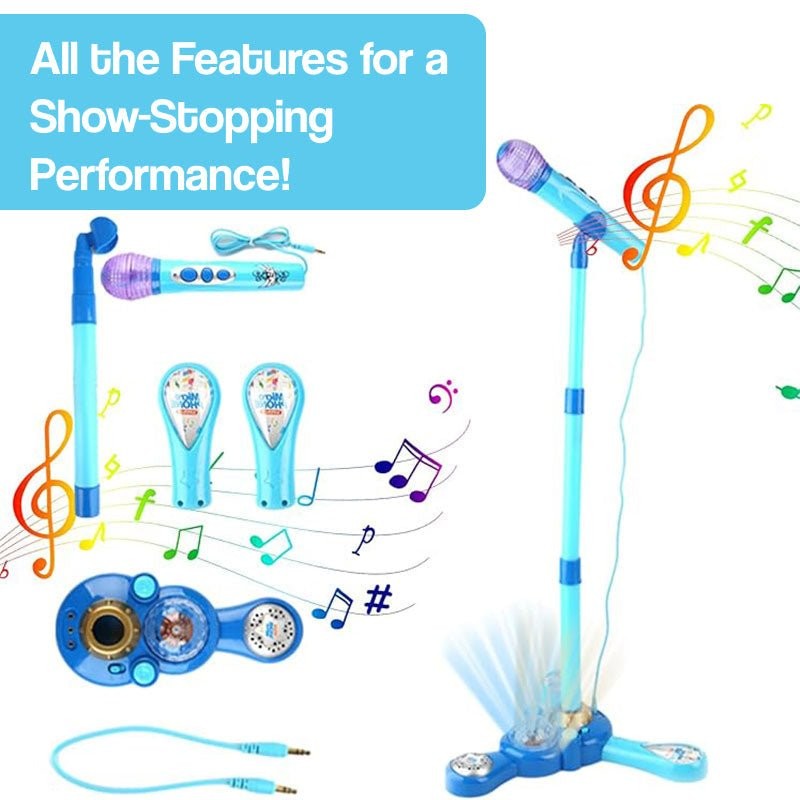Karaoke Microphone Set with LED Stand - Rockstar Bundle