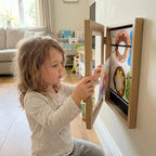 Kids Artwork Storage Display Frame - Front-Opening Hinged Door