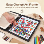 Kids Artwork Storage Display Frame - Front-Opening Hinged Door