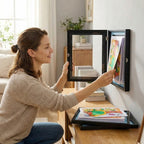 Kids Artwork Storage Display Frame - Front-Opening Hinged Door