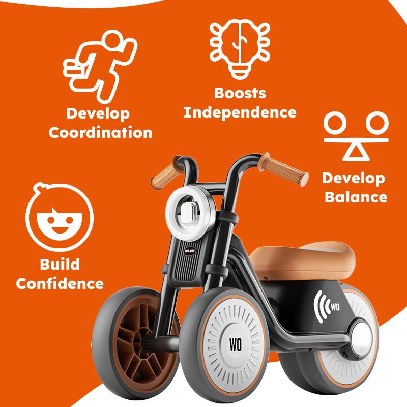 Kids' Balance Motorcycle - Triple Wheel