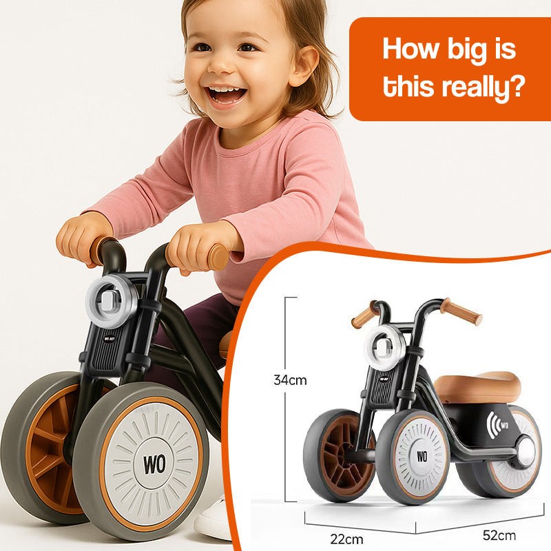 Kids' Balance Motorcycle - Triple Wheel
