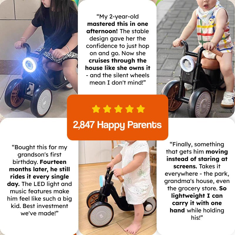 Kids' Balance Motorcycle - Triple Wheel