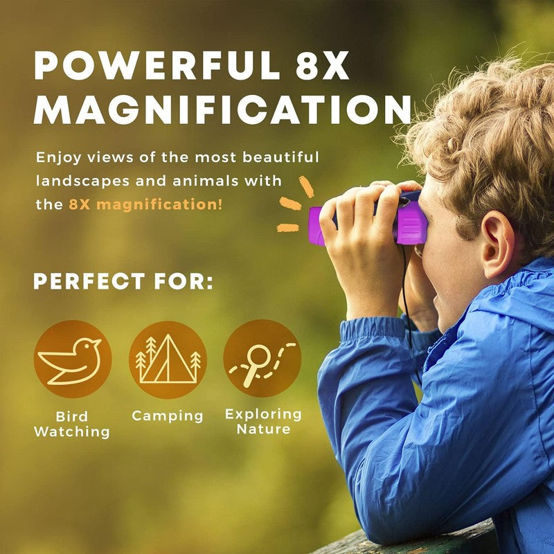 Kids Binoculars with Accessories - 8x21 Magnification