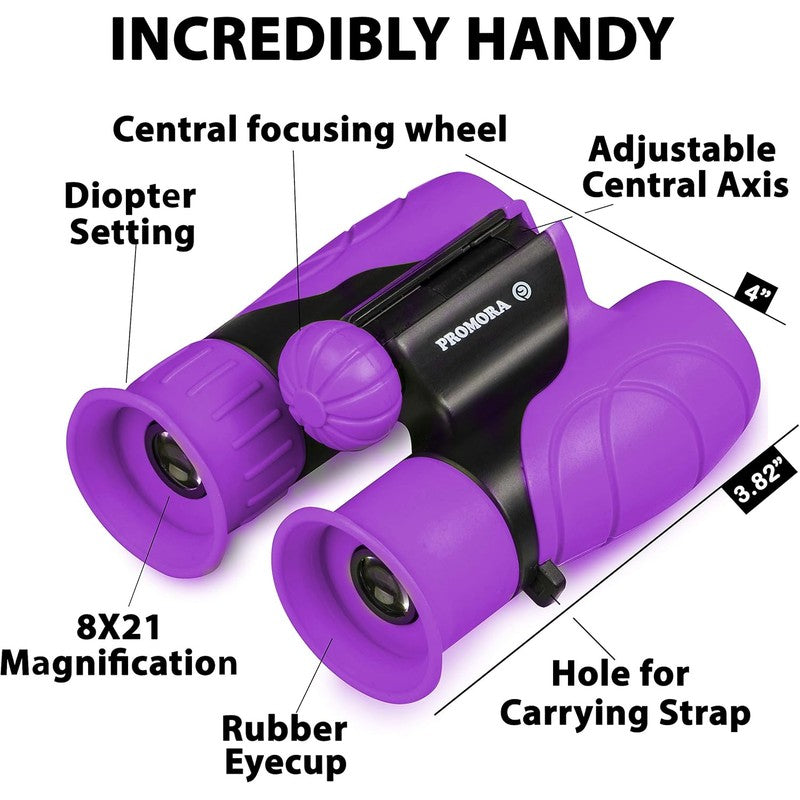 Kids Binoculars with Accessories - 8x21 Magnification