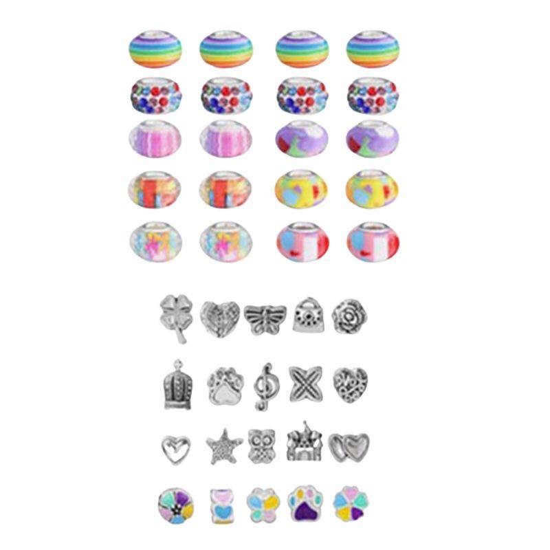 Kids' Bracelet Making Kit - Rainbow Charms and Beads