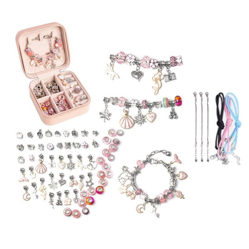 Kids' Bracelet Making Kit - Rainbow Charms and Beads