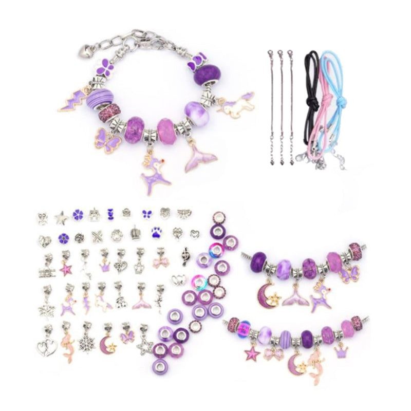 Kids' Bracelet Making Kit - Rainbow Charms and Beads