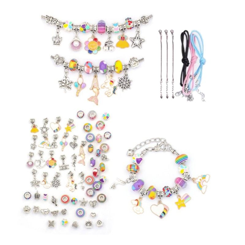 Kids' Bracelet Making Kit - Rainbow Charms and Beads