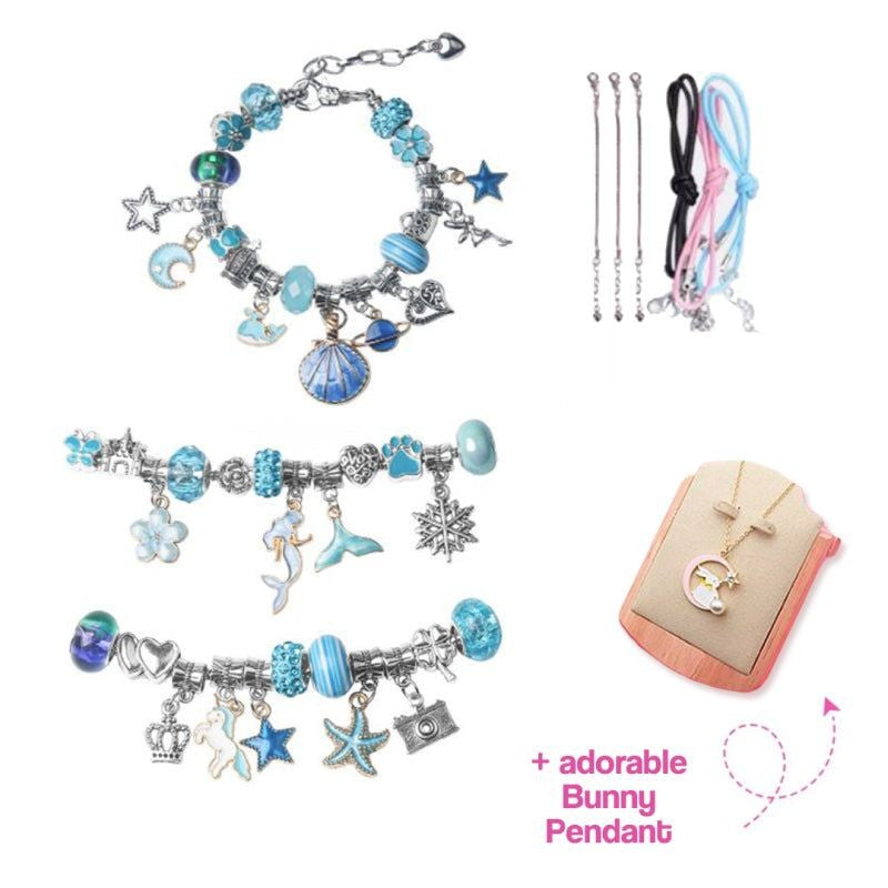 Kids' Bracelet Making Kit - Rainbow Charms and Beads