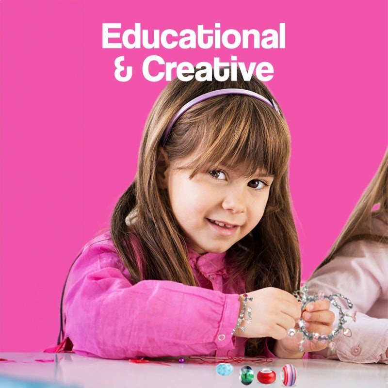 Kids' Bracelet Making Kit - Rainbow Charms and Beads