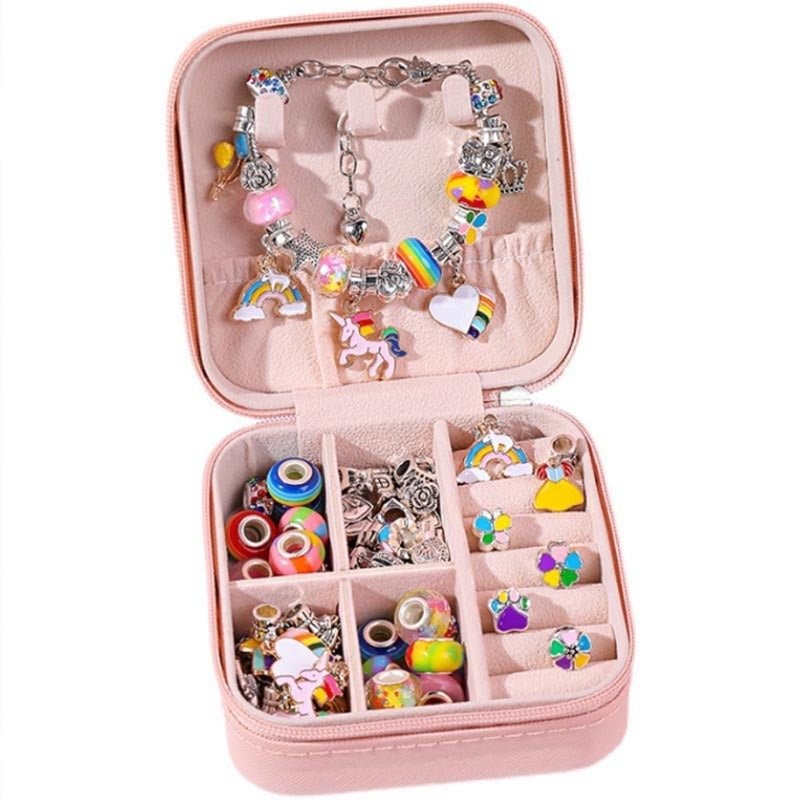 Kids' Bracelet Making Kit - Rainbow Charms and Beads